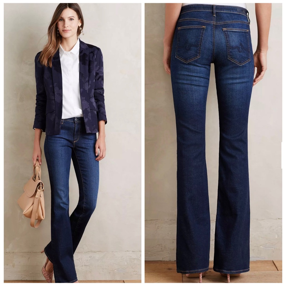 AG Adriano Goldschmied The Angelina Petite Bootcut Jeans Women 27 Indigo Y2K USA